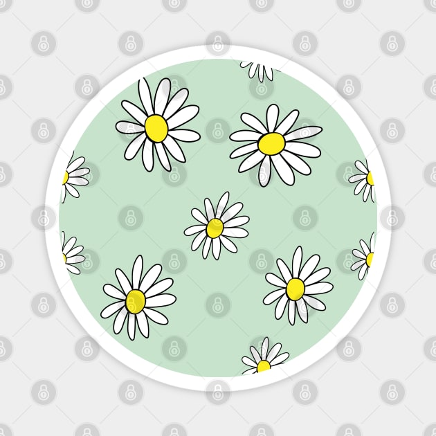 Daisy Seamless Pattern Magnet by MysticMagpie